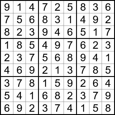 A sudoku puzzle with a lot of numbers in it