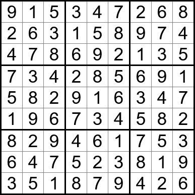 A sudoku puzzle with a lot of numbers in it