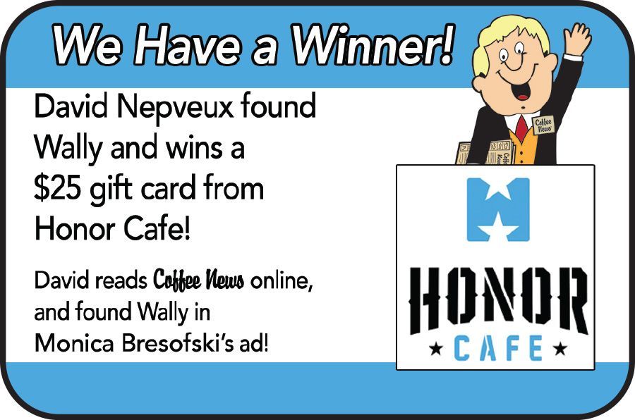 A sign that says we have 2 contest winners