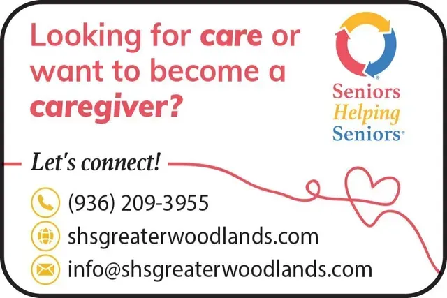 Advertisement for Seniors Helping Seniors with contact information: phone, website, email.