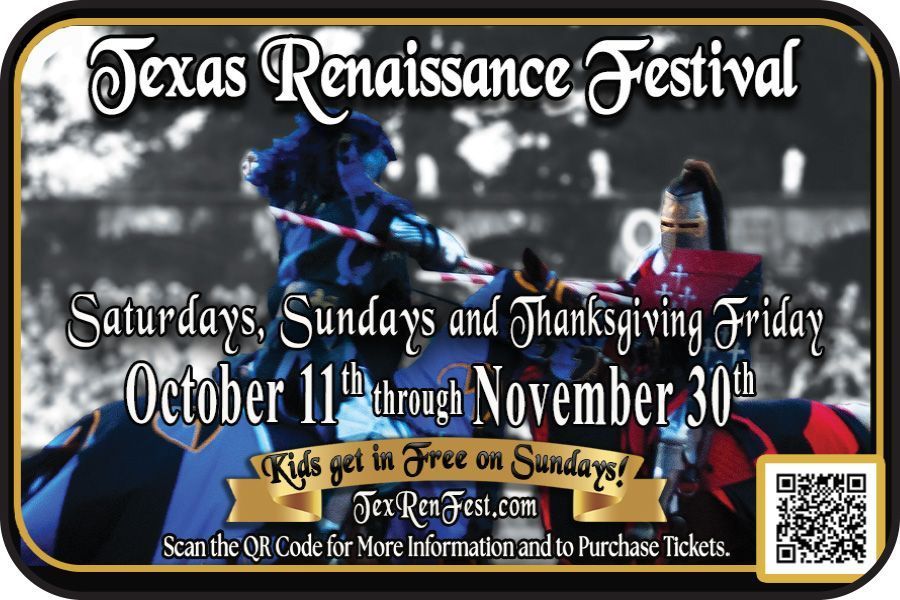 A logo for the texas renaissance festival