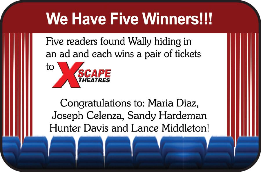 A sign that says we have 2 contest winners