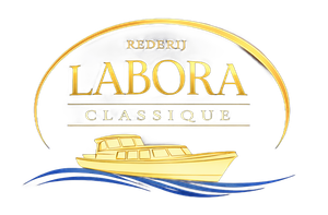 Een goudkleurig logo voor 