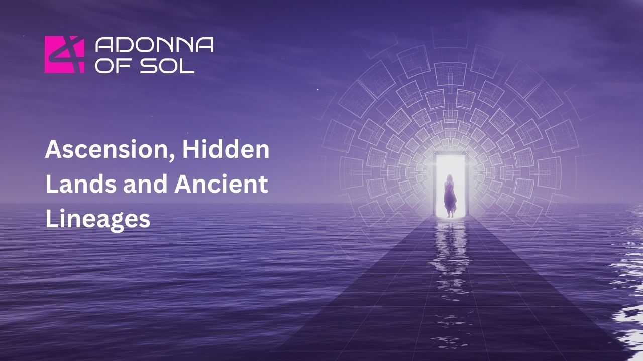 A luminous doorway beckons over water. The title reads 