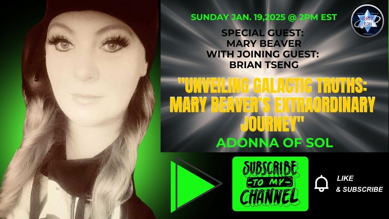 Promotional graphic for a show with Mary Beaver, Brian Tseng, and Adonna of Sol. The title is