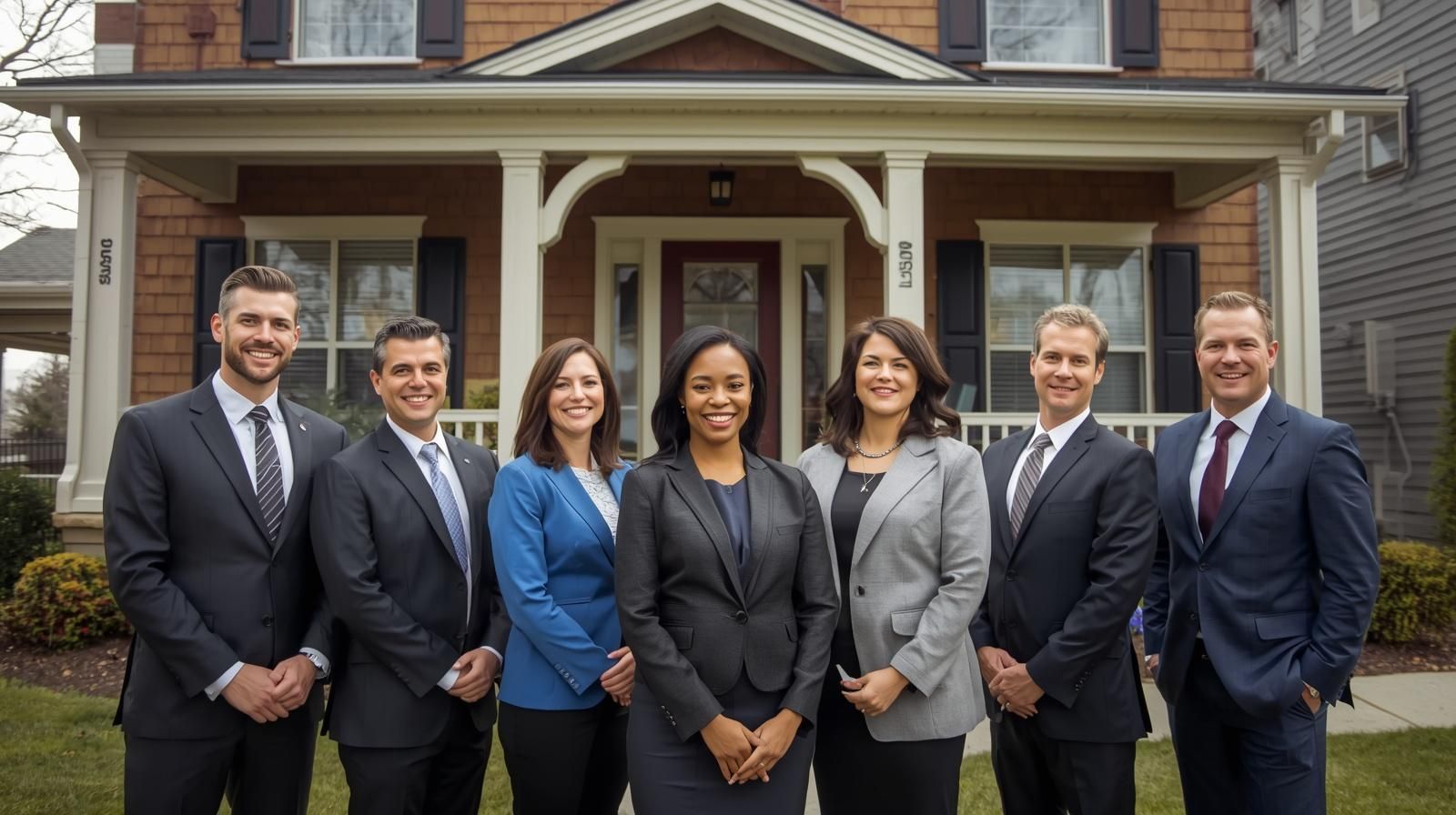 Real estate agents standing in front of a home in Wooster, Ohio