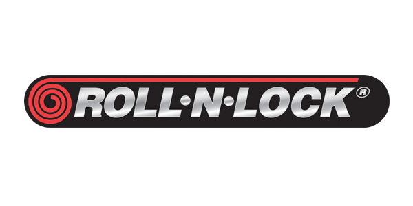 The roll n lock logo is on a white background.