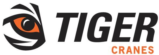 The logo for tiger cranes has a tiger 's eye on it.