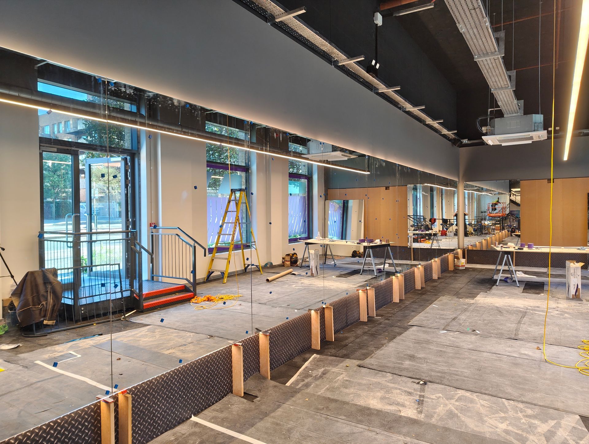 Anytime fitness, Seven Sisters, Hackney, Mirror install