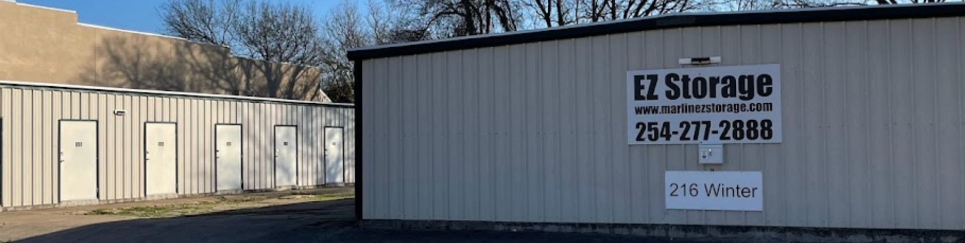 Marlin EZ Storage at 216 Winter Street — drive-up storage units in downtown Marlin, TX.