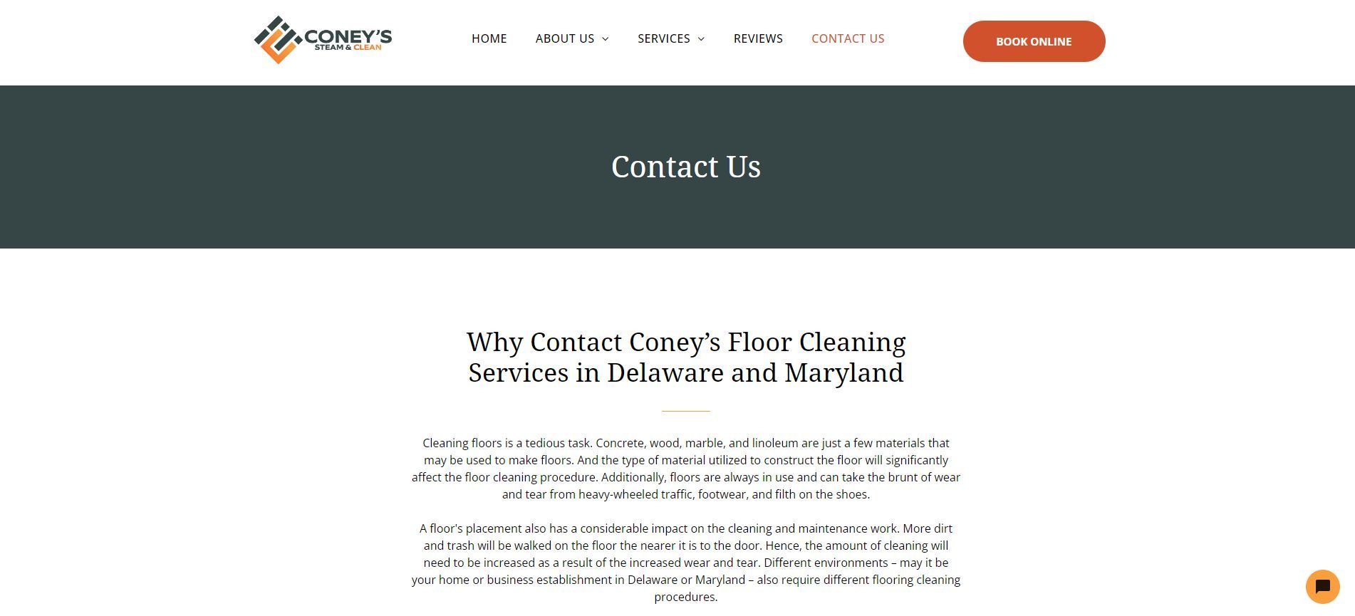 Contact Us | Coney's Steam & Clean | DE & MD
