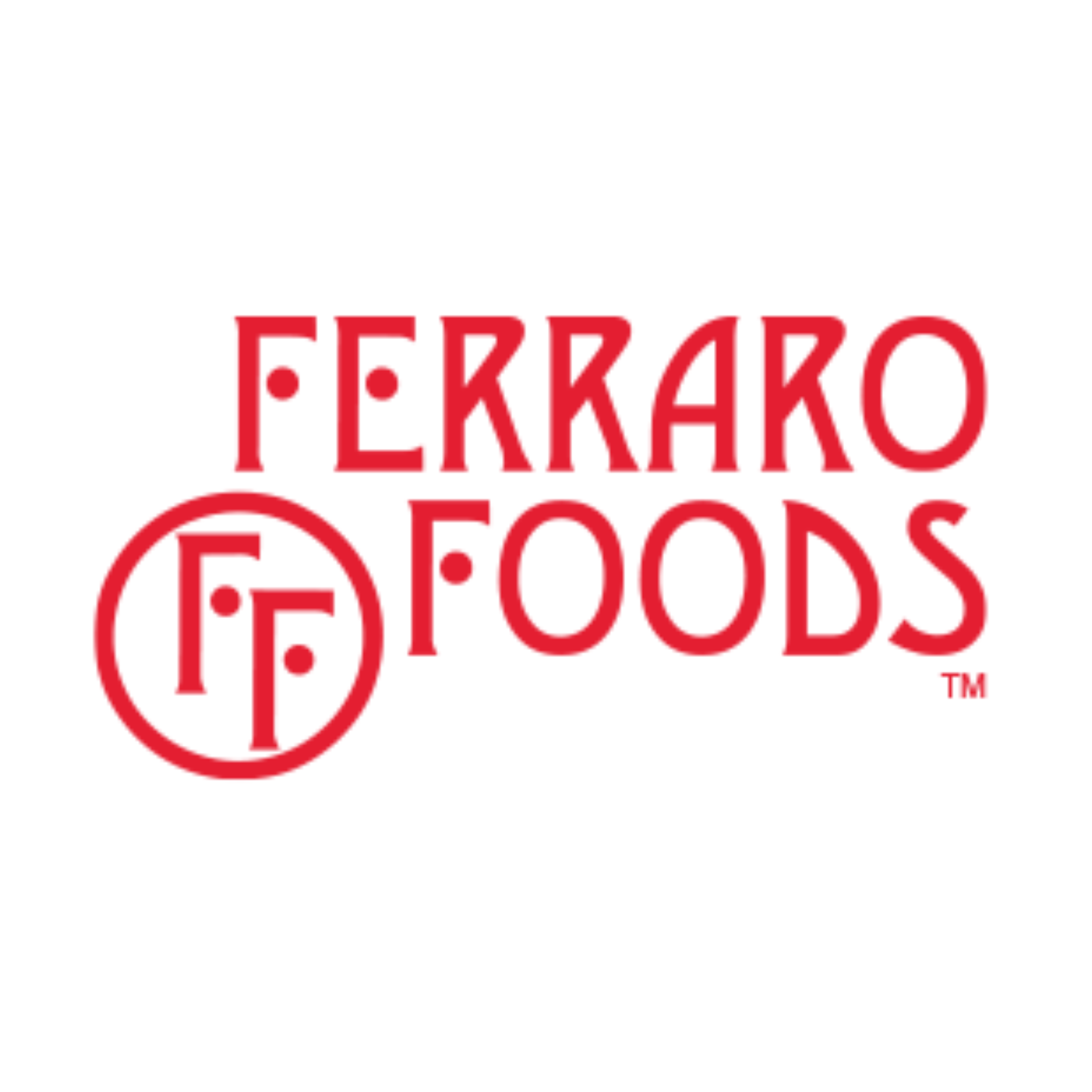 The red logo for Ferraro Foods featuring stylized text and a circular 