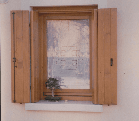 finestra in rovere lamellare