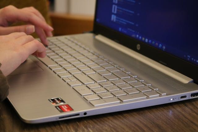 Close up of a laptop