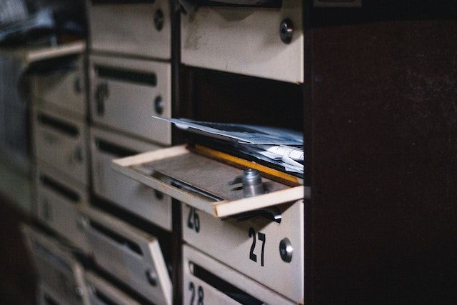 letters in an open mailbox