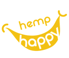 Hemp Happy yellow logo 