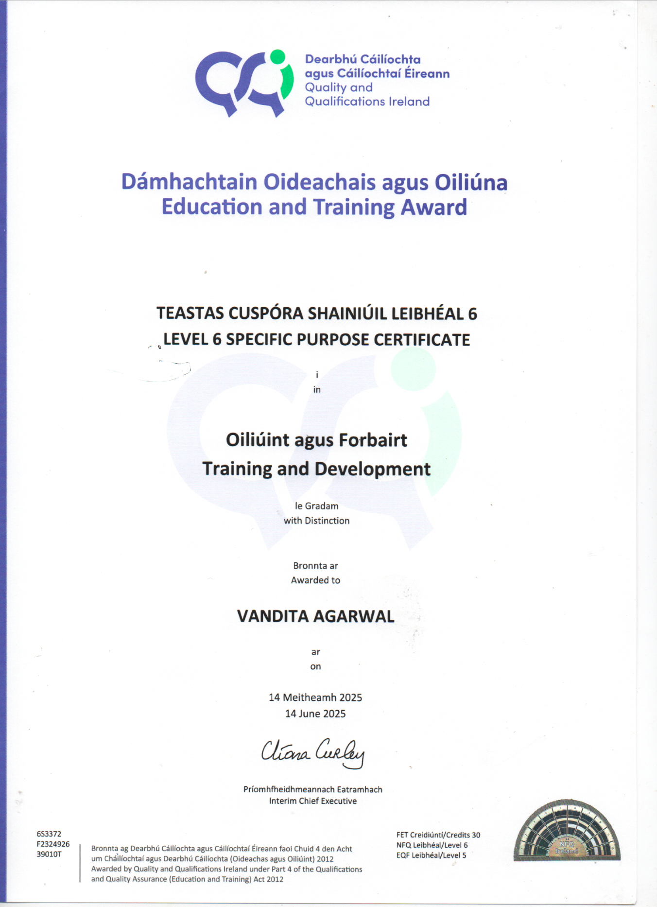 QQI TRAIN THE TRAINER EDUCATION AND TRAINING AWARD