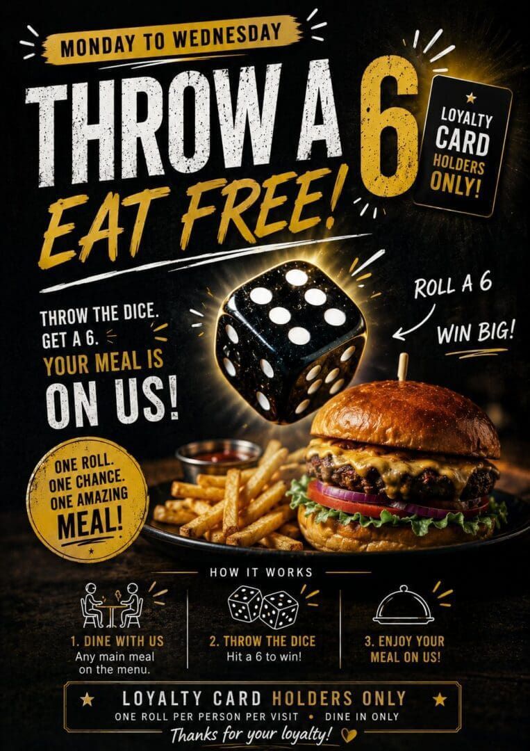 Throw a six eat free