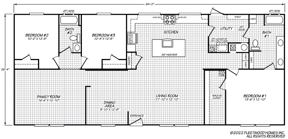 The Summit 28643B Manufactured Home Floorplan in Columbus GA