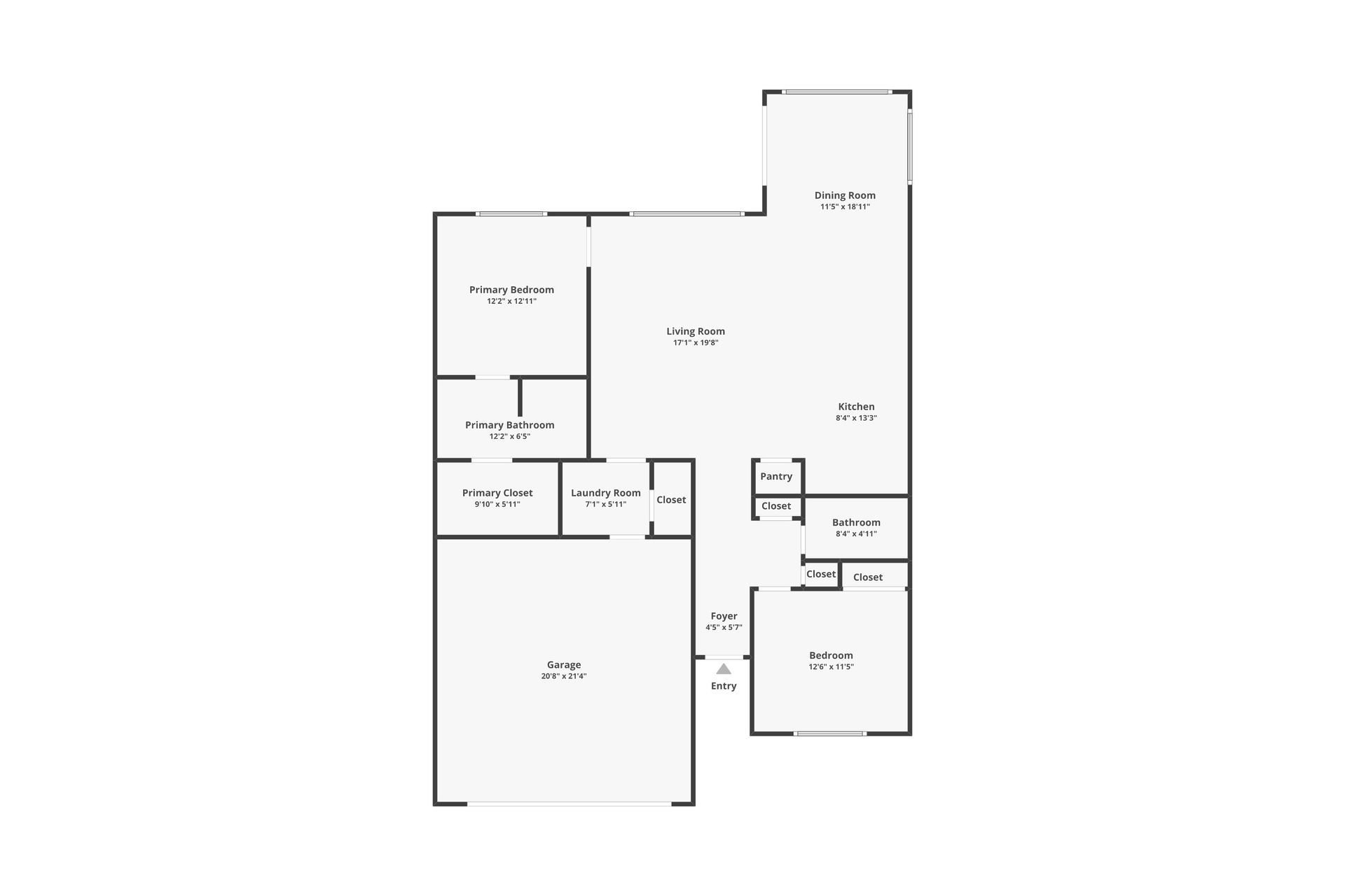2 bedroom Floor Plan