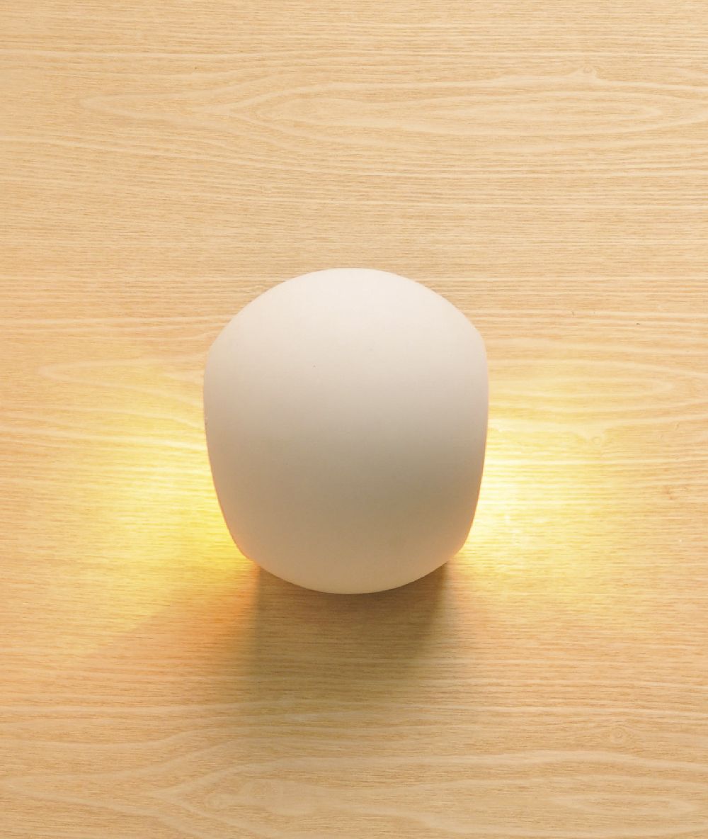 luce da incasso in gesso di forma sferica