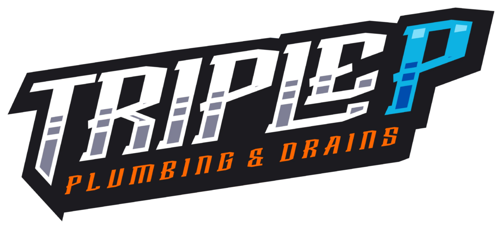 A logo for triple p plumbing and drains