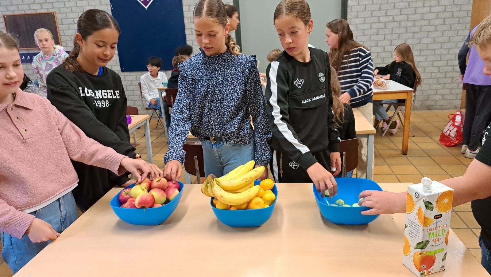 Gezonde snacks voor het schoolkamp van groep 8 van basisschool TaLente