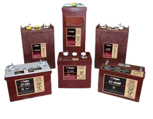 A group of batteries are sitting next to each other on a white background.