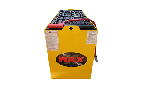 A yellow battery with the word max on it