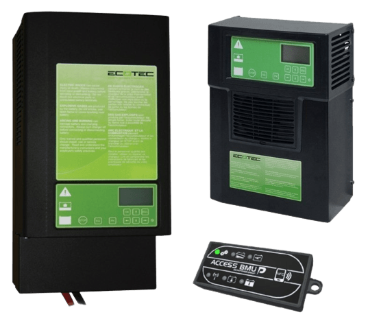 A black box with a green label that says ec tec