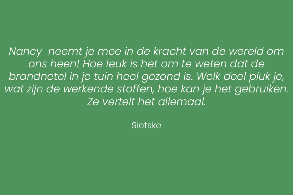 testimonial van deelnemer over werken met kruiden bij Herborista