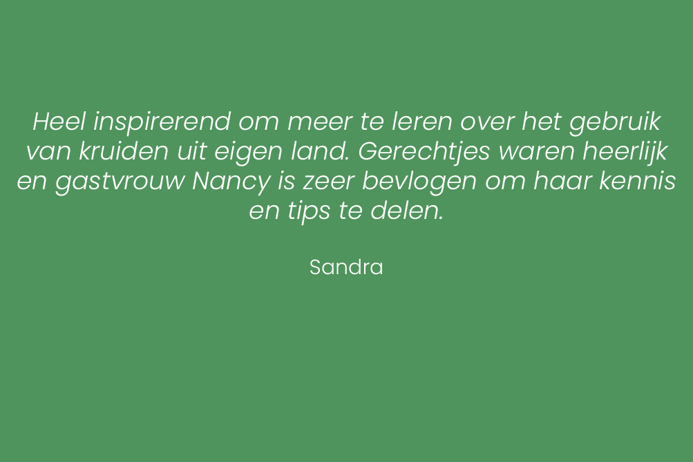 testimonial van deelnemer over werken met kruiden bij Herborista
