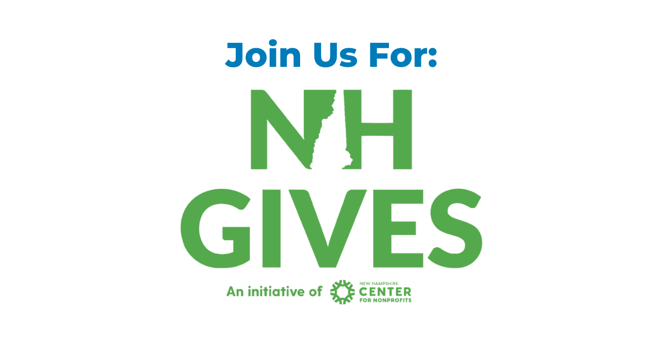 Words that say join us for and then the NH Gives logo