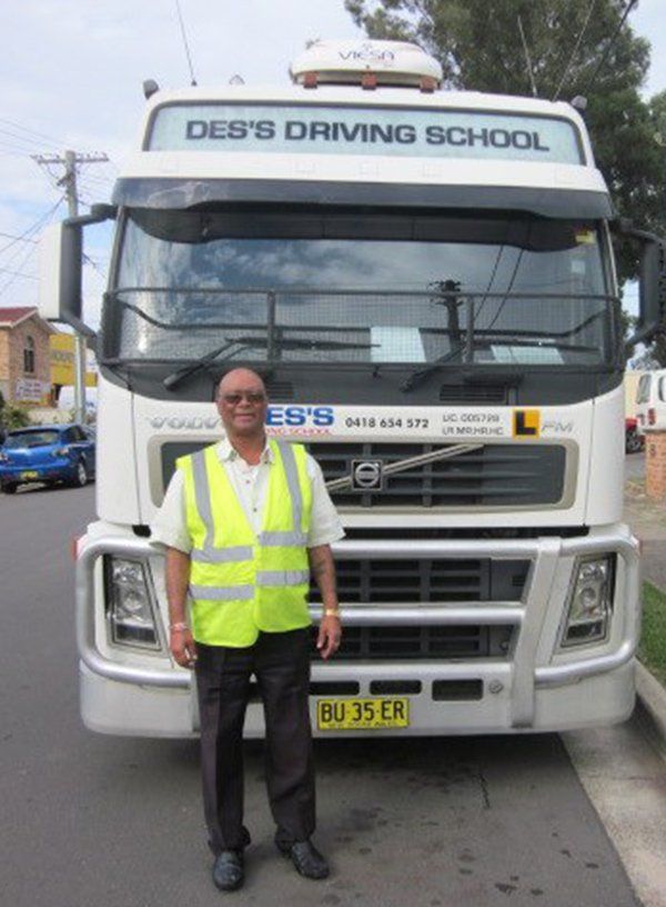 Des and His Truck — Des’s Driving School in Calla Bay, NSW