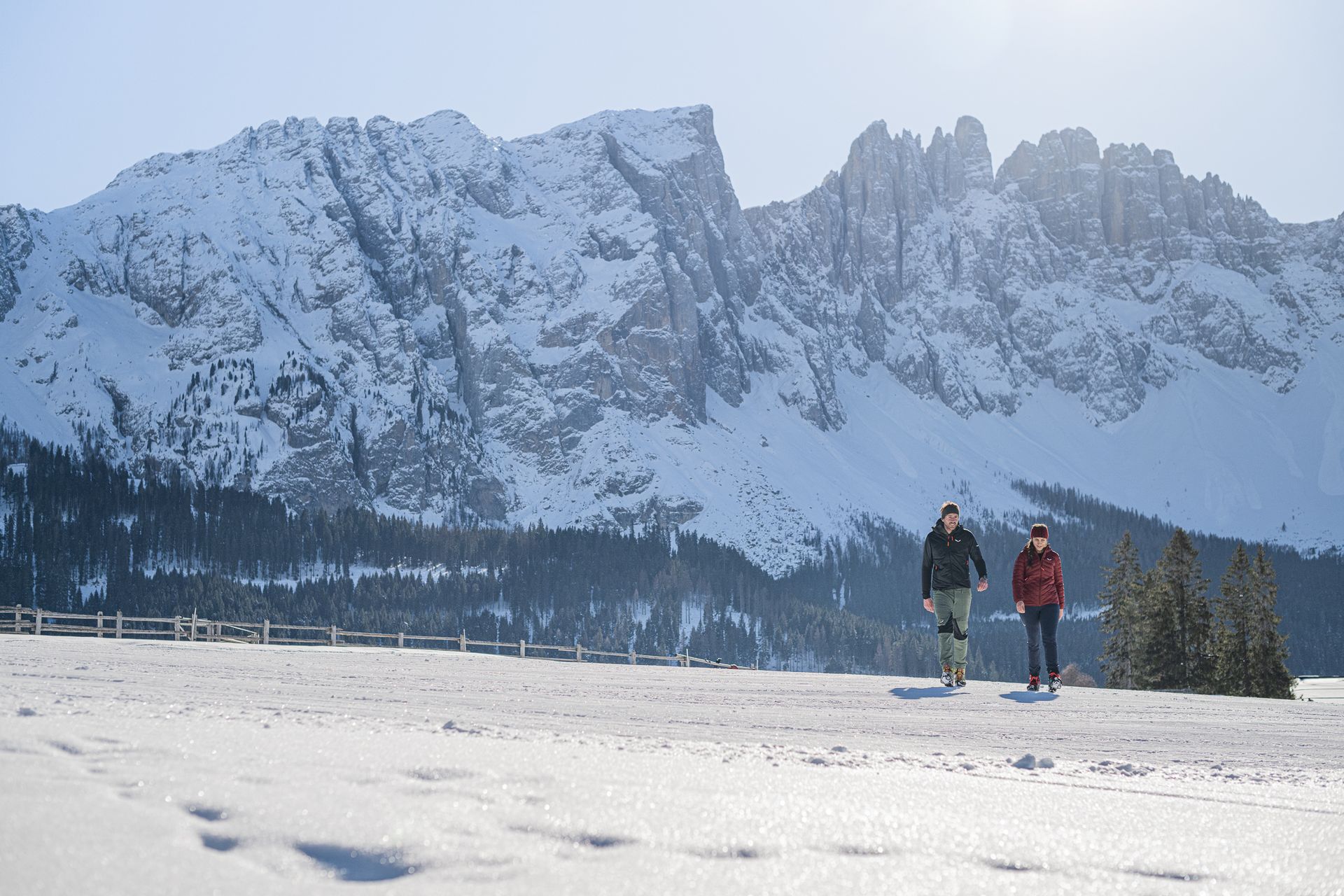 Escursionismo invernale in Val d'Ega nelle aree sciistiche Carezza e Obereggen