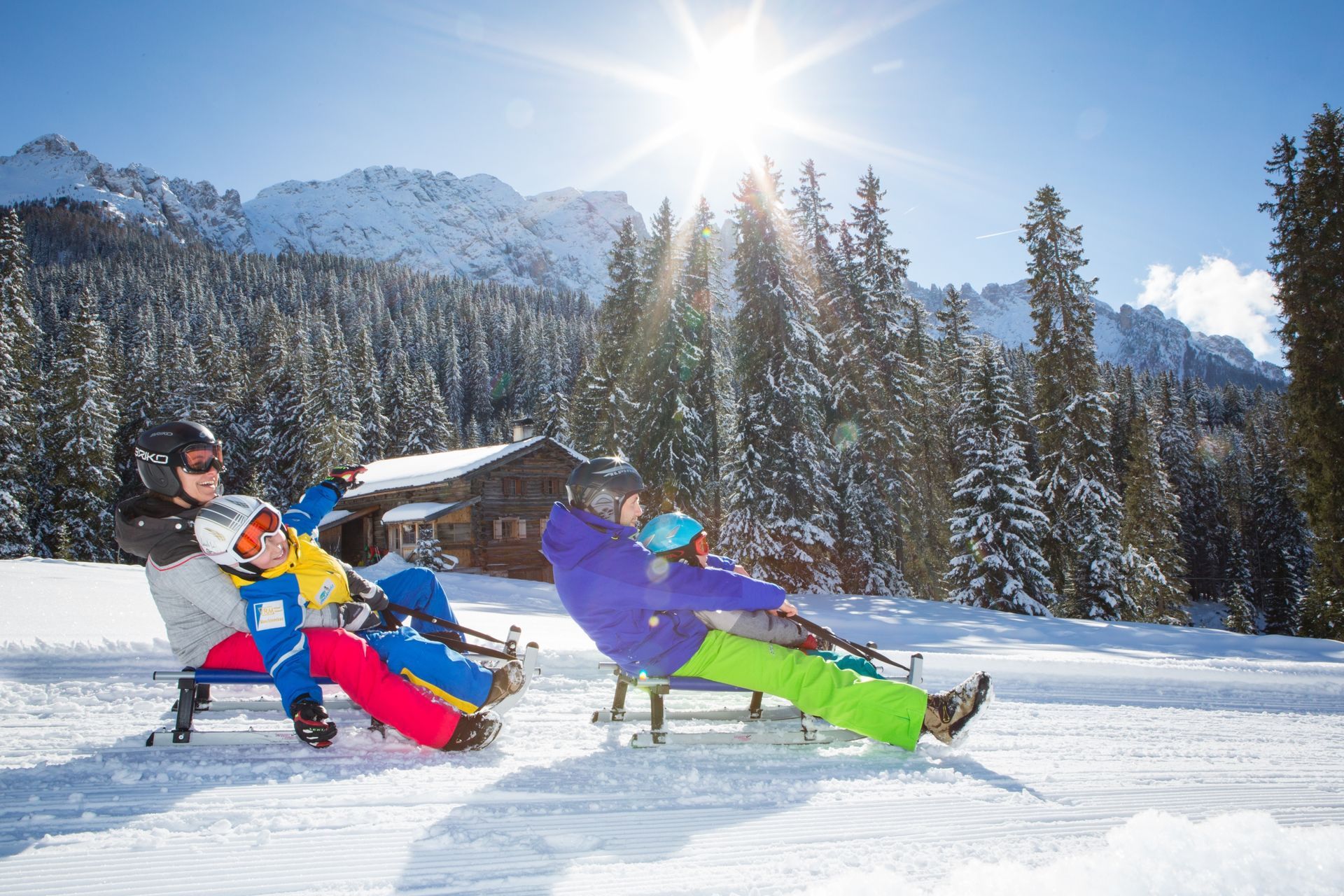 Rodeln in den Dolomiten