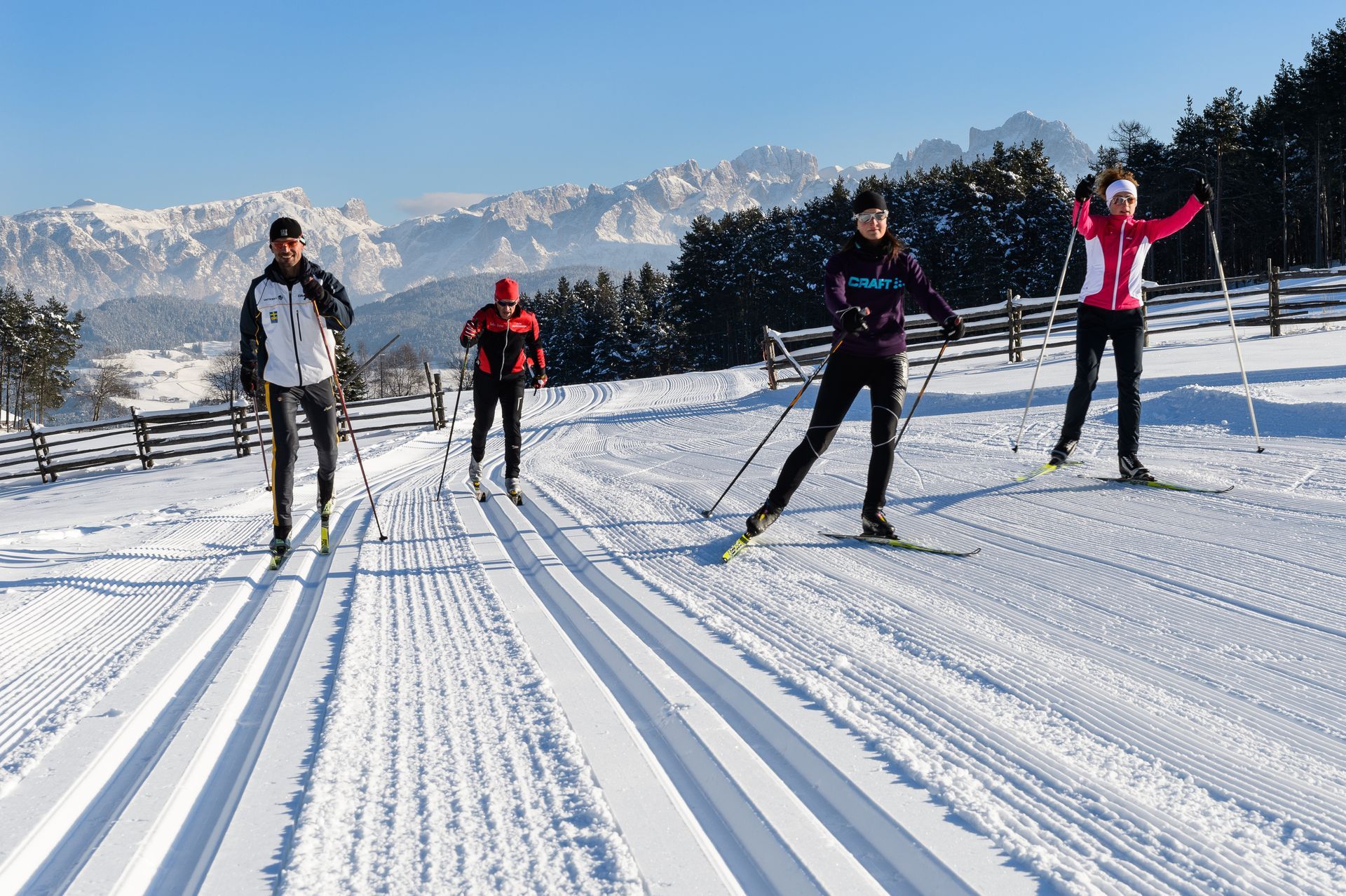 Langlaufparadies am Rosengarten Latemar 