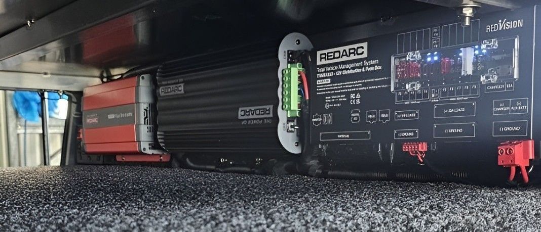 Electronic Components, Including Red and Black Inverters — Track N Back 4x4 In Mareeba, QLD