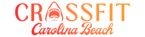 CrossFit Carolina Beach logo: sunset scene with palm tree and waves.