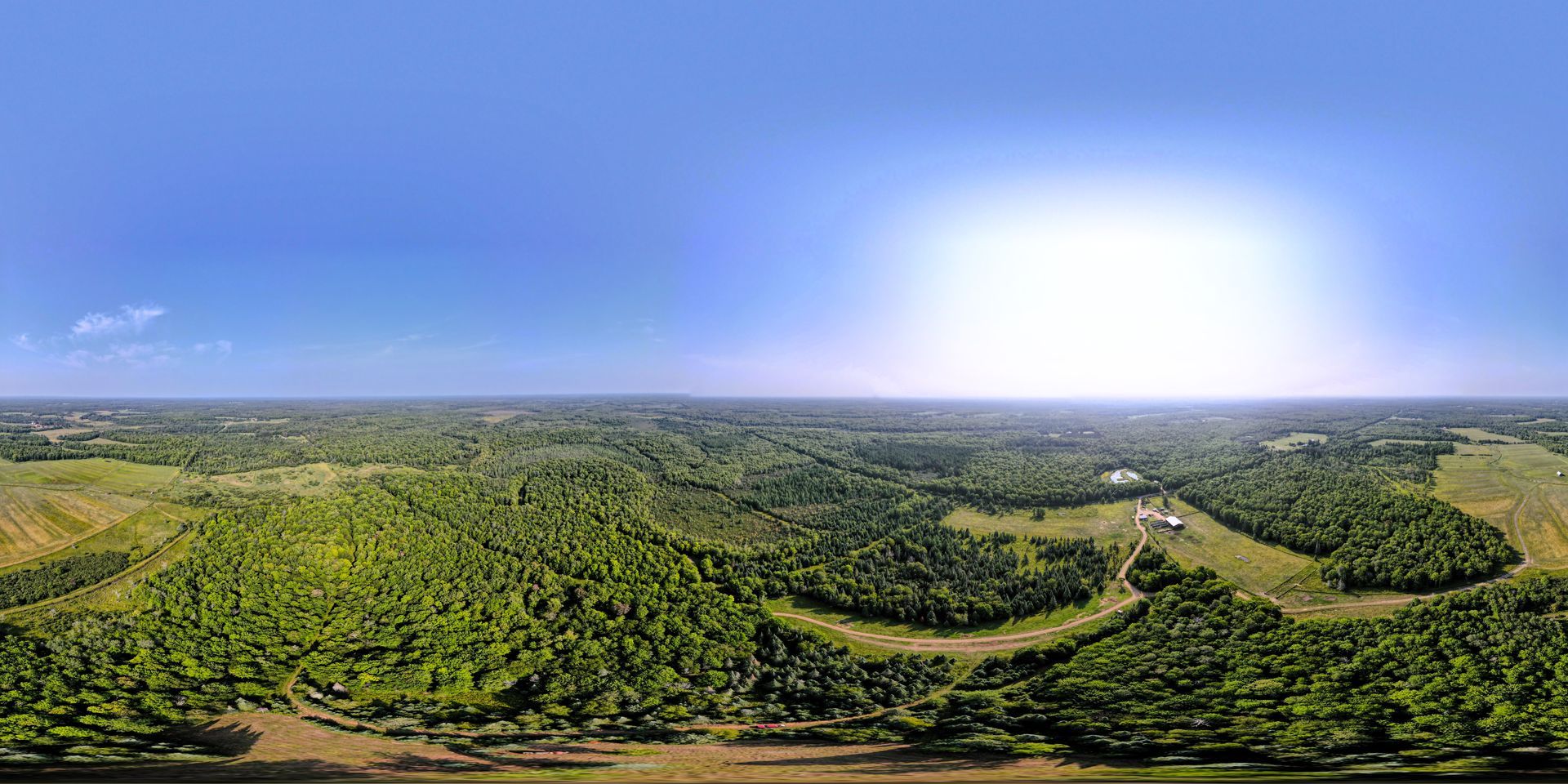 a drone photo of the land 