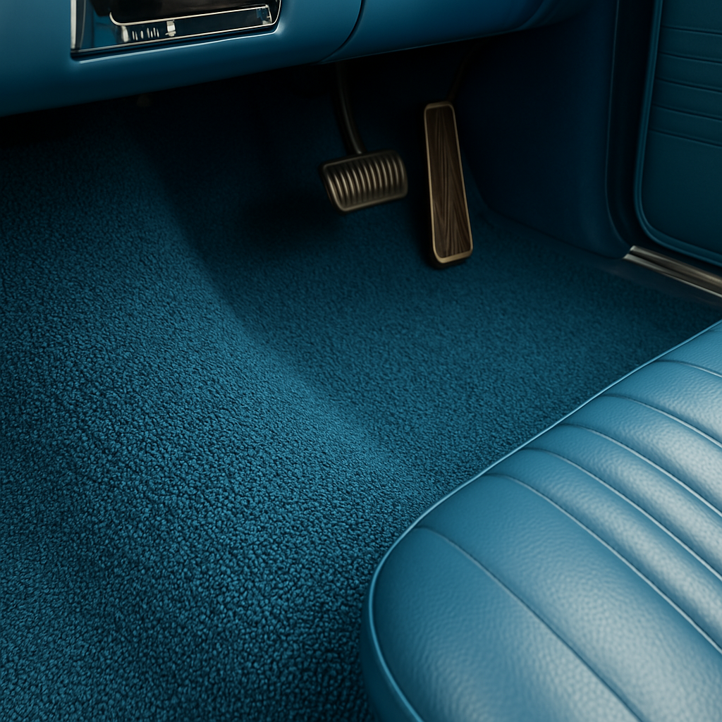 Classic Car carpet in Blue