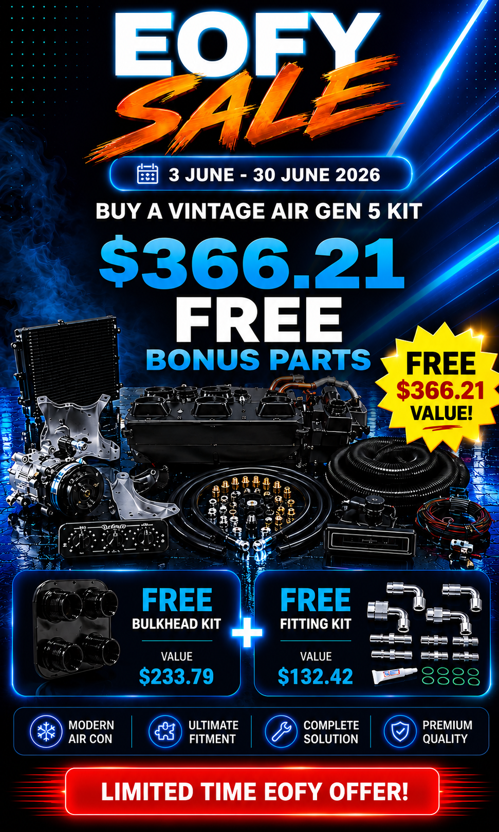 EOFY Vintage Air Gen 5 Package Bonus Parts