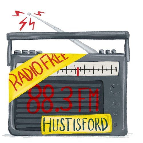 A radio that says radio free on it