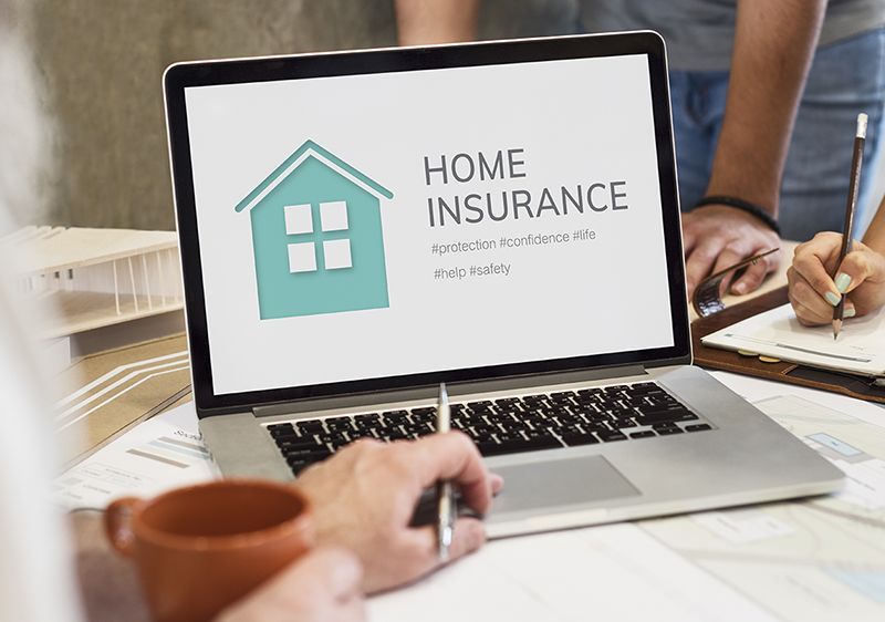 Home Insurance In Laptop Screen