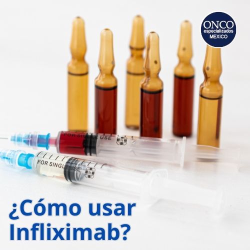 Ampollas y jeringas relacionadas con el uso de infliximab.