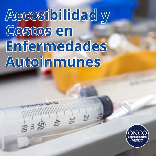 simbolizando la accesibilidad y costos del tratamiento para enfermedades autoinmunes.