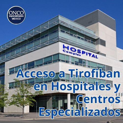 Exterior de un hospital moderno que ofrece acceso a tratamientos con Tirofiban.