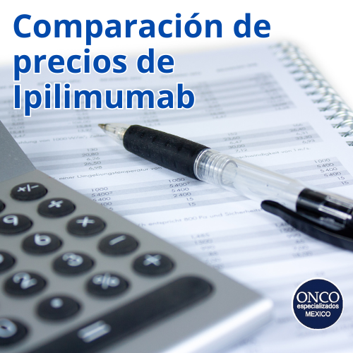 Comparación de precios de ipilimumab entre farmacias.