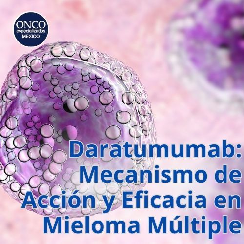 CD38 en las células cancerosas, destacando su acción precisa contra el mieloma múltiple.