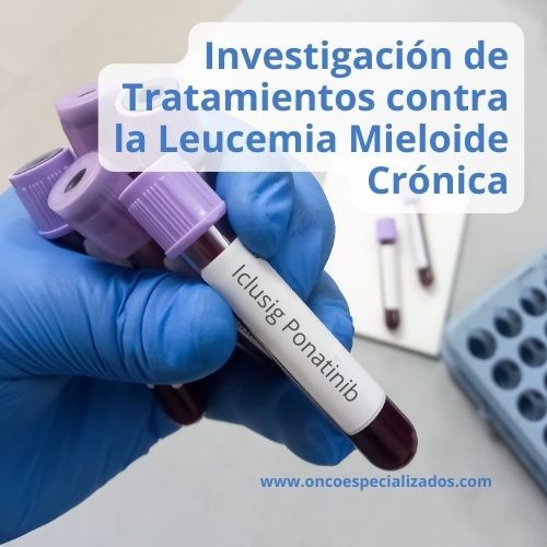 Laboratorio farmacéutico investigando nuevos tratamientos contra la leucemia mieloide crónica, incluido Iclusig (Ponatinib).